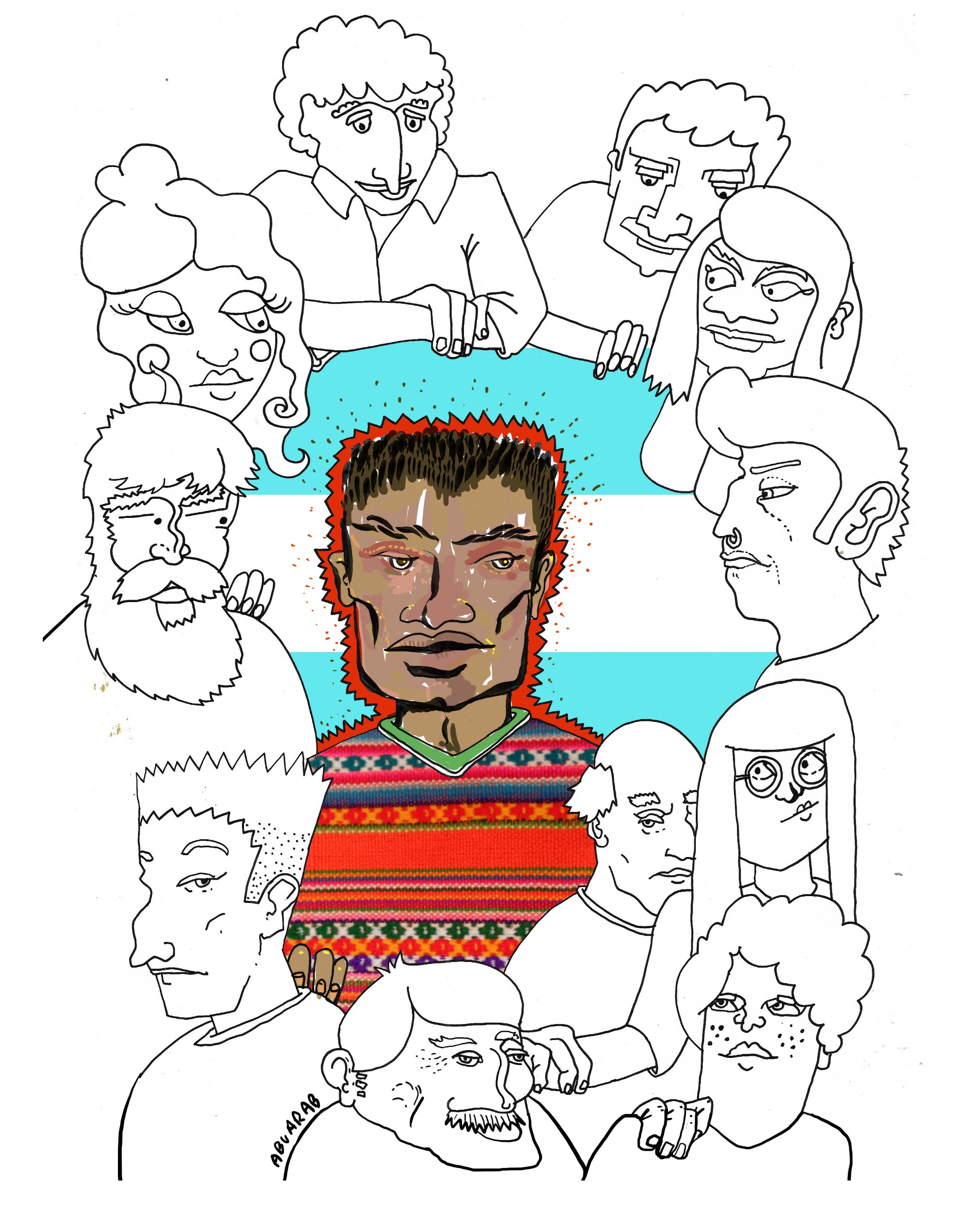 Ilustración sobre el racismo en Argentina, la campaña antiargentina y el debate sobre identidad nacional tras el Mundial 2026.