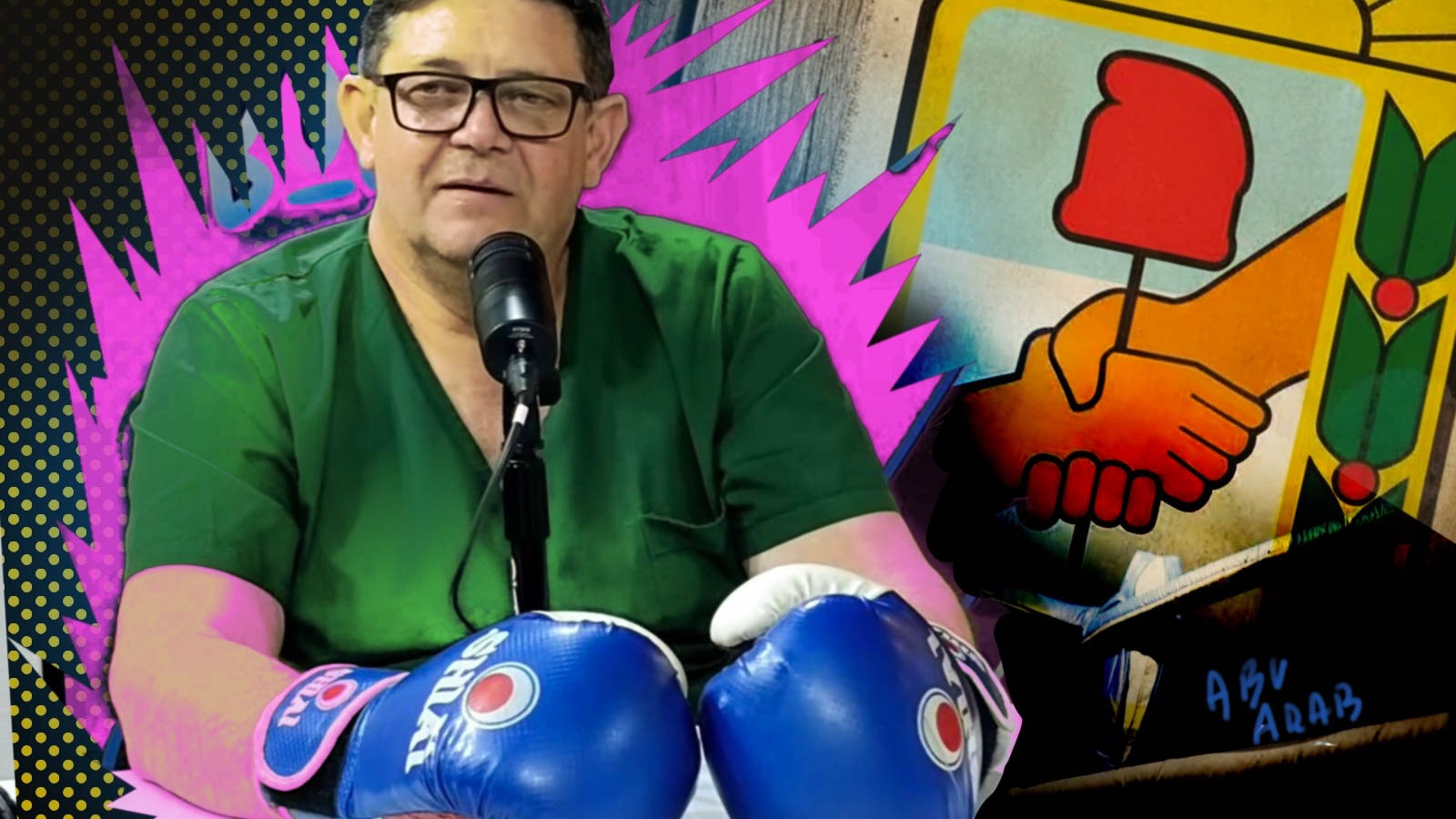 Ilustración del concejal Emiliano Zapata en el programa Entre Fantasmas hablando sobre el peronismo y el 2027